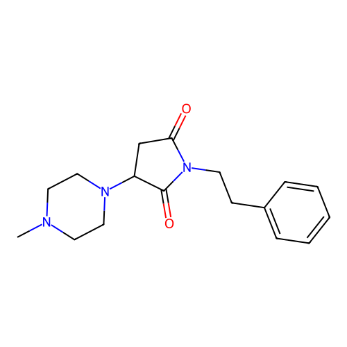 3-(4-Methylpiperazin-1-yl)-1-(2-phenylethyl)pyrrolidine-2,5-dione structure