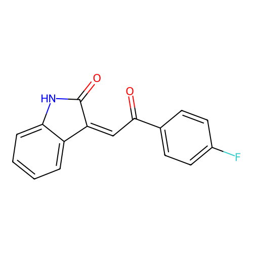 2H-Indol-2-one, 3-[2-(4-fluorophenyl)-2-oxoethylidene]-1,3-dihydro- structure