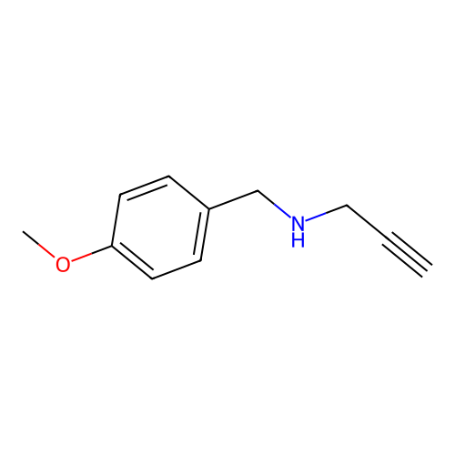 N-(4-methoxybenzyl)prop-2-yn-1-amine structure
