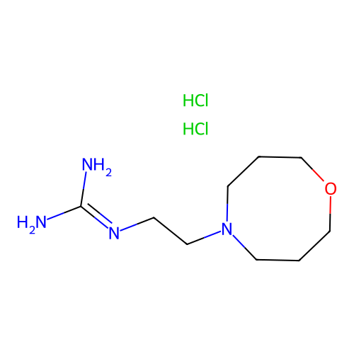 Guanidine, (2-(tetrahydro-2H-1,5-oxazocin-5(6H)-yl)ethyl)-, dihydrochloride structure