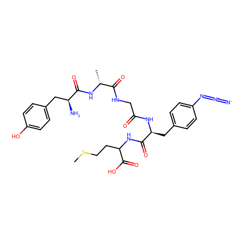 Enkephalin-met, ala(2)-4-azido-phe(4)- structure
