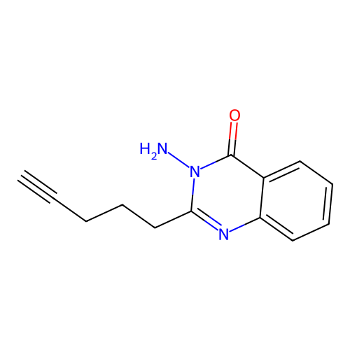 3-amino-2-(4-pentynyl)-4(3H)-quinazolinone structure