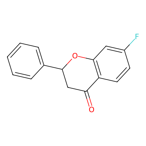 4H-1-Benzopyran-4-one, 7-fluoro-2,3-dihydro-2-phenyl- structure
