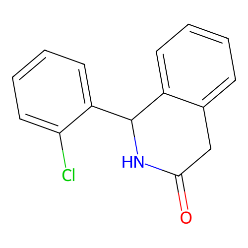 1-(2-chlorophenyl)-1,4-dihydro-3(2H)-isoquinolinone structure