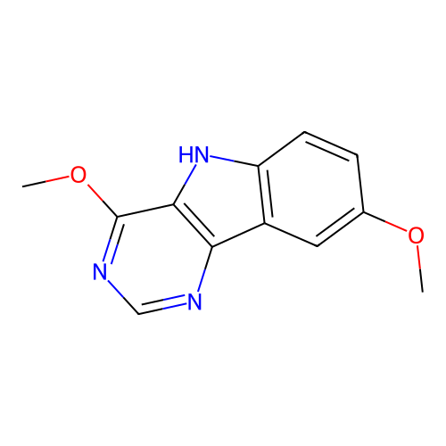 4,8-dimethoxy-5H-pyrimido[5,4-b]indole structure