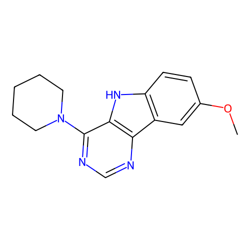 8-methoxy-4-(piperidin-1-yl)-5H-pyrimido[5,4-b]indole structure