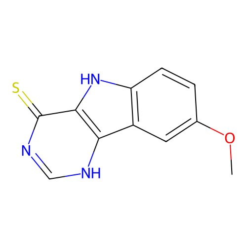 8-methoxy-5H-pyrimido[5,4-b]indole-4-thiol structure
