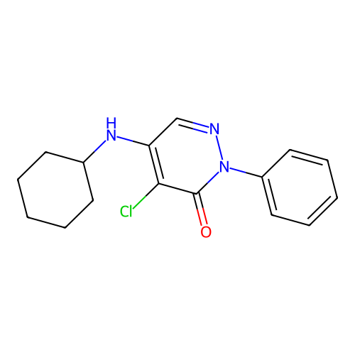 4-Chloro-5-(cyclohexylamino)-2-phenylpyridazin-3-one structure