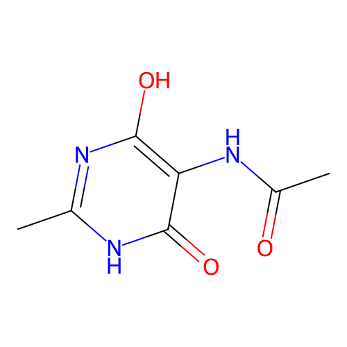 N-(4,6-Dihydroxy-2-methyl-5-pyrimidinyl)acetamide structure
