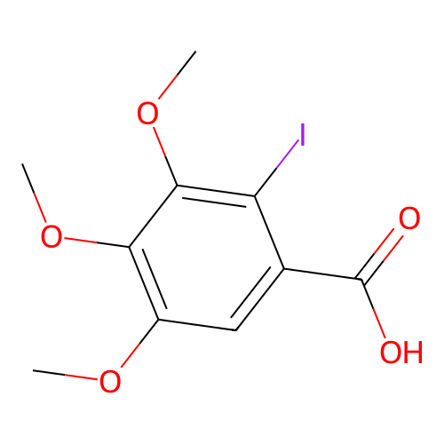 Benzoic acid, 2-iodo-3,4,5-trimethoxy- structure