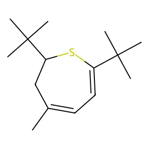 2,7-Di-tert-butylthiepin, 4-methyl-2,3-dihydro- structure