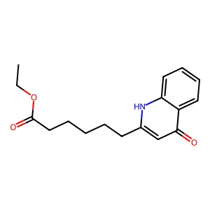 Ethyl 6-(4-oxo-1H-quinolin-2-yl)hexanoate structure