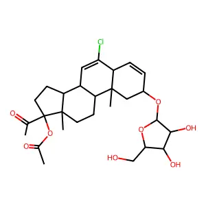 3-O-arabinofuranosylchlormadinol acetate structure