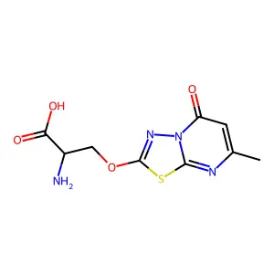 L-serine, O-(7-methyl-5-oxo-5h-1,3,4-thiadiazolo(3,2-a)pyrimidin-2-yl)- structure