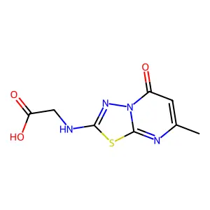 Glycine, N-(7-methyl-5-oxo-5h-1,3,4-thiadiazolo(3,2-a)pyrimidin-2-yl)- structure