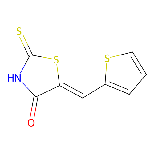 (5Z)-5-(2-Thienylmethylene)-2-thioxo-4-thiazolidinone structure