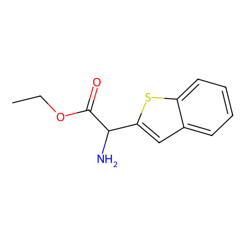 Ethyl 2-amino-2-(benzothiophen-2-yl)acetate structure