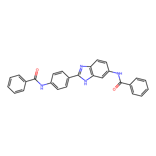 N-[4-(6-benzamido-1H-benzimidazol-2-yl)phenyl]benzamide structure