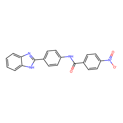 N-[4-(1H-benzimidazol-2-yl)phenyl]-4-nitrobenzamide structure