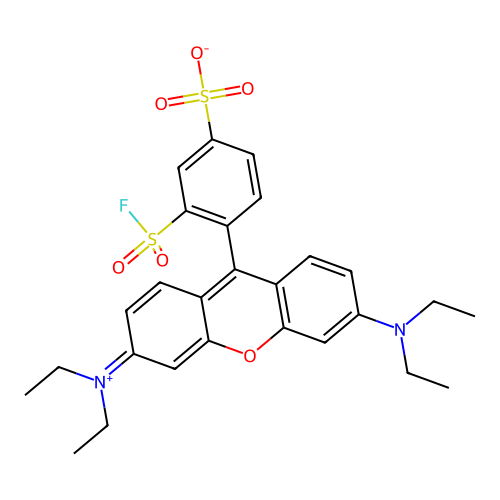 Sulforhodamine B 2-acid fluoride structure