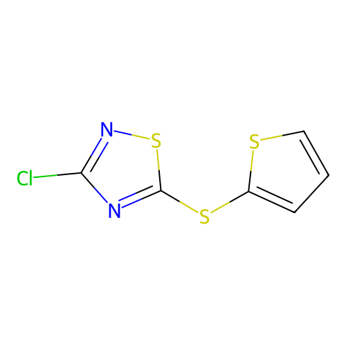 3-Chloro-5-(thiophen-2-ylthio)-1,2,4-thiadiazole structure