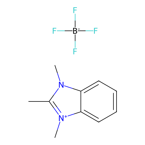 1,2,3-trimethyl-3H-benzo[d]imidazol-1-ium tetrafluoroborate structure