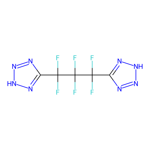 5,5'-(1,1,2,2,3,3-Hexafluoropropane-1,3-diyl)bis(2h-tetrazole) structure
