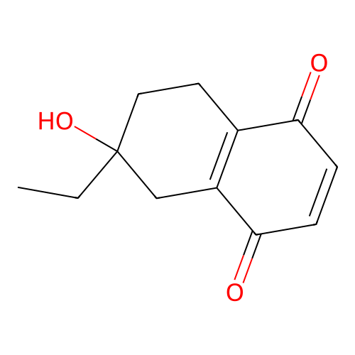 6-Ethyl-6-hydroxy-5,6,7,8-tetrahydro-1,4-naphthoquinone structure