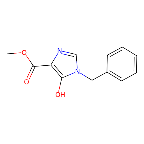 Methyl 1-benzyl-5-hydroxyimidazole-4-carboxylate structure