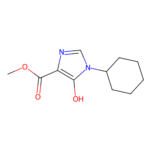Methyl 1-cyclohexyl-5-hydroxyimidazole-4-carboxylate structure