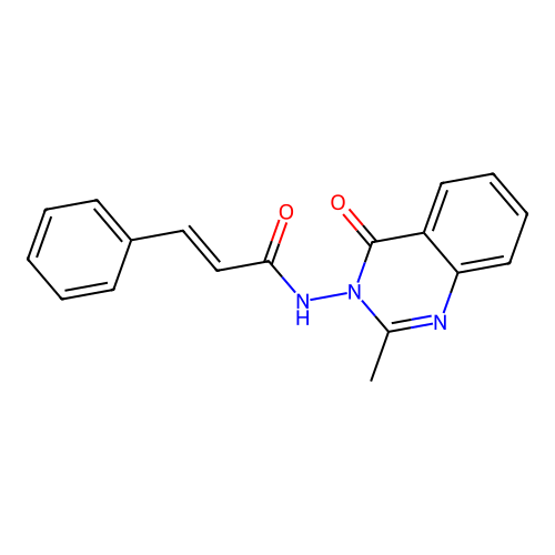 2-Propenamide, N-(2-methyl-4-oxo-3(4H)-quinazolinyl)-3-phenyl- structure