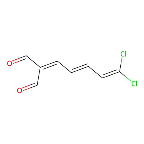 (5,5-Dichloropenta-2,4-dien-1-ylidene)propanedial structure