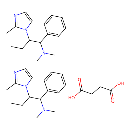 1H-Imidazole-1-ethanamine, alpha-ethyl-alpha-phenyl-N,N,2-trimethyl-, (Z)-2-butenedioate (2:1) structure