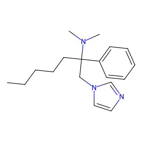 1-(1H-Imidazol-1-yl)-N,N-dimethyl-2-phenylheptan-2-amine structure