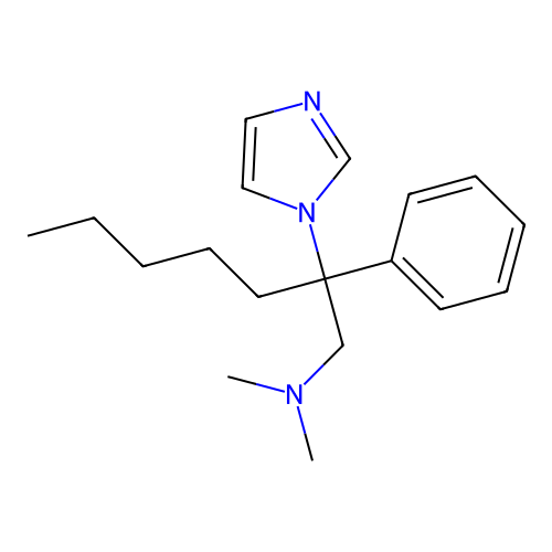 2-(1H-Imidazol-1-yl)-N,N-dimethyl-2-phenylheptan-1-amine structure