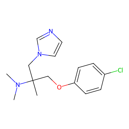 1-(4-Chlorophenoxy)-3-(1H-imidazol-1-yl)-N,N,2-trimethylpropan-2-amine structure