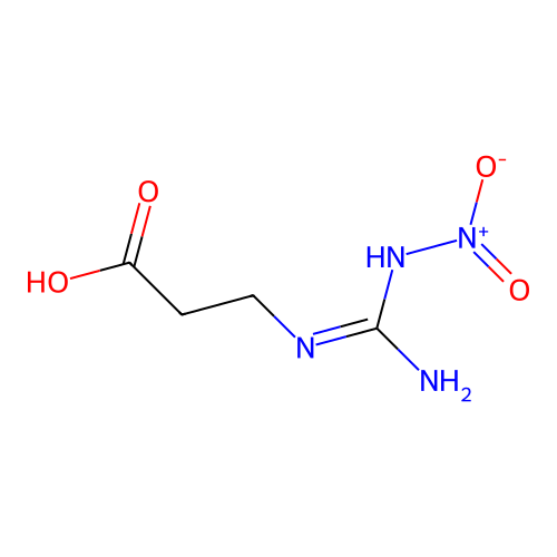3-[[Amino(nitramido)methylidene]amino]propanoic acid structure