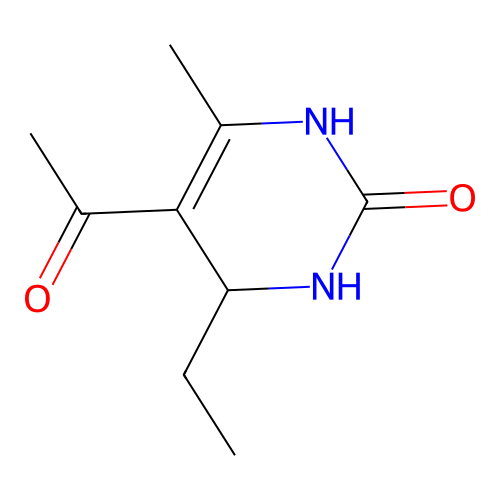 5-Acetyl-6-ethyl-4-methyl-2-oxo-1,3,6-trihydropyrimidine structure