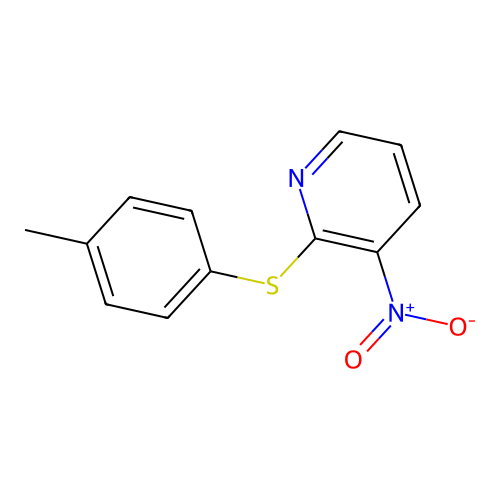 3-Nitro-2-[(4-methylphenyl)sulfanyl]pyridine structure