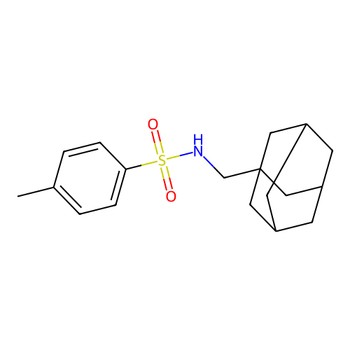 N-(1-adamantylmethyl)-4-methylbenzenesulfonamide structure