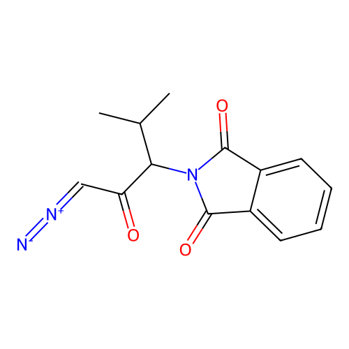2-(1-Diazo-4-methyl-2-oxopentan-3-yl)isoindoline-1,3-dione structure
