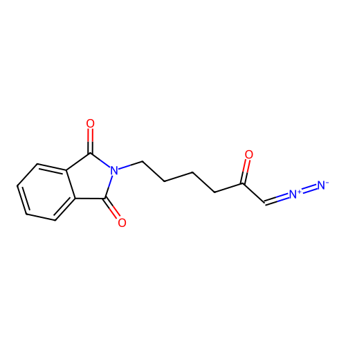 2-(6-diazo-5-oxohexyl)-1H-isoindole-1,3(2H)-dione structure