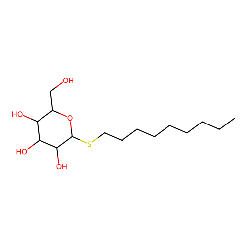Nonyl 1-thiohexopyranoside structure