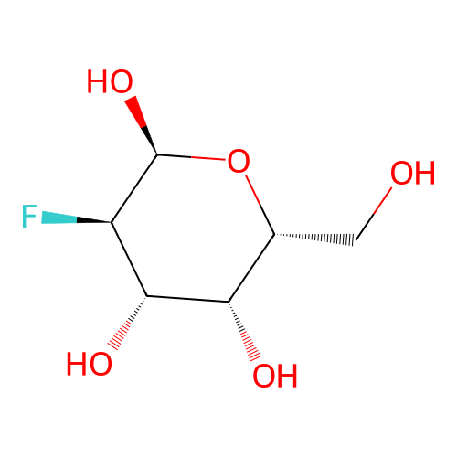 alpha-D-2-Deoxy-2-fluorogalactopyranose structure