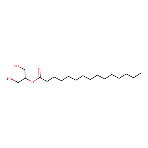 Glyceryl 2-pentadecanoate structure
