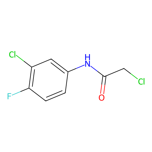 2-chloro-N-(3-chloro-4-fluorophenyl)acetamide structure