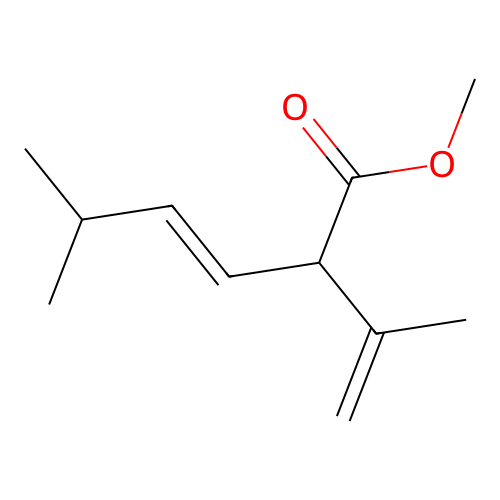 methyl (E)-5-methyl-2-prop-1-en-2-ylhex-3-enoate structure