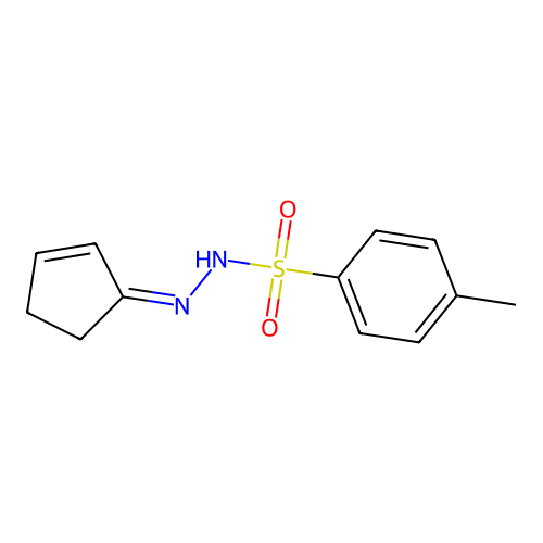 N-(cyclopent-2-en-1-ylideneamino)-4-methylbenzenesulfonamide structure