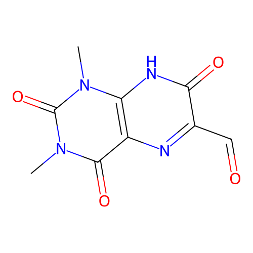 1,3-Dimethyl-2,4,7-trioxo-1,2,3,4,7,8-hexahydropteridine-6-carbaldehyde structure