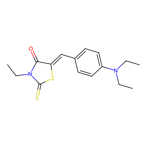 5-[4-(Diethylamino)benzylidene]-3-ethyl-2-thioxo-1,3-thiazolidin-4-one structure